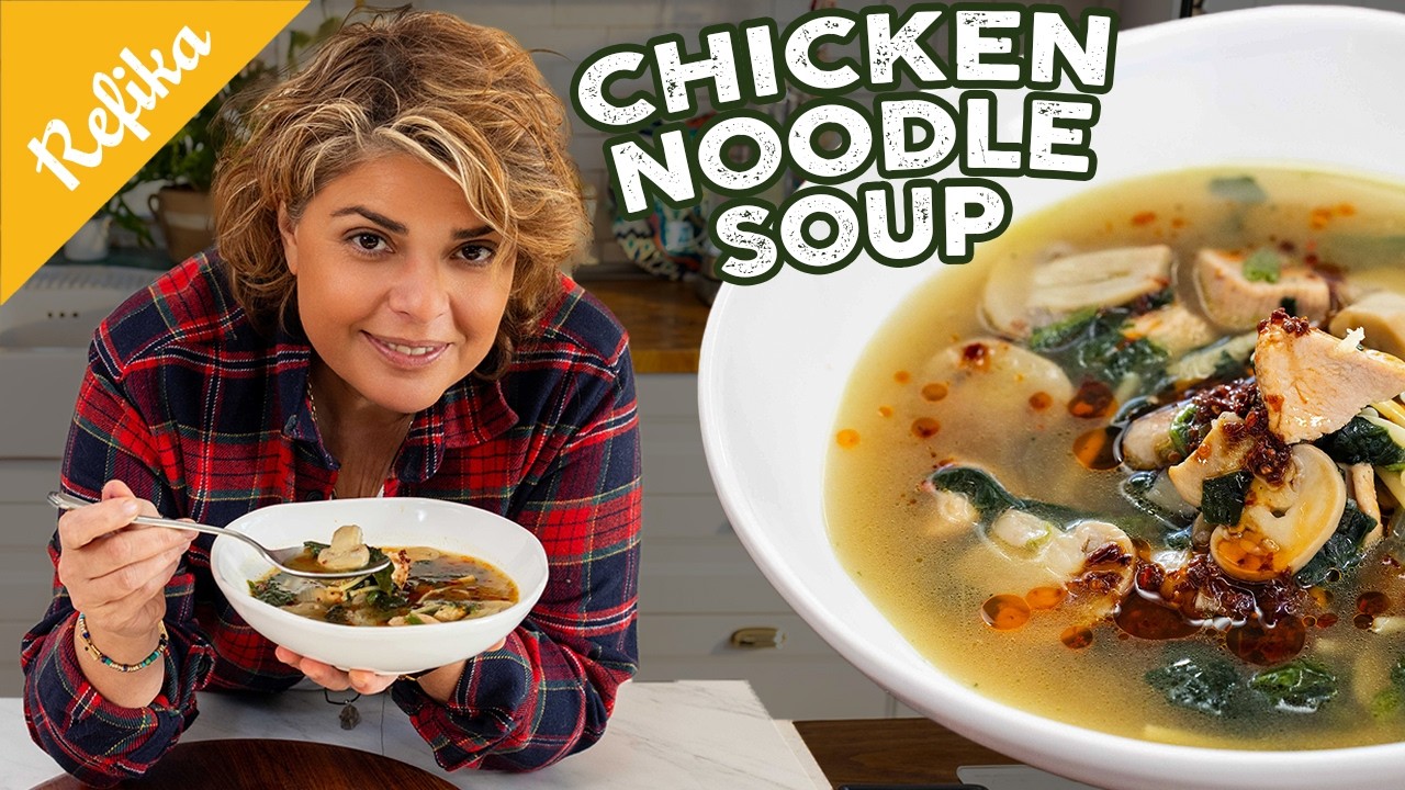 Every Spoon Heals: 15-Minute Chicken & Mushroom Noodle Soup