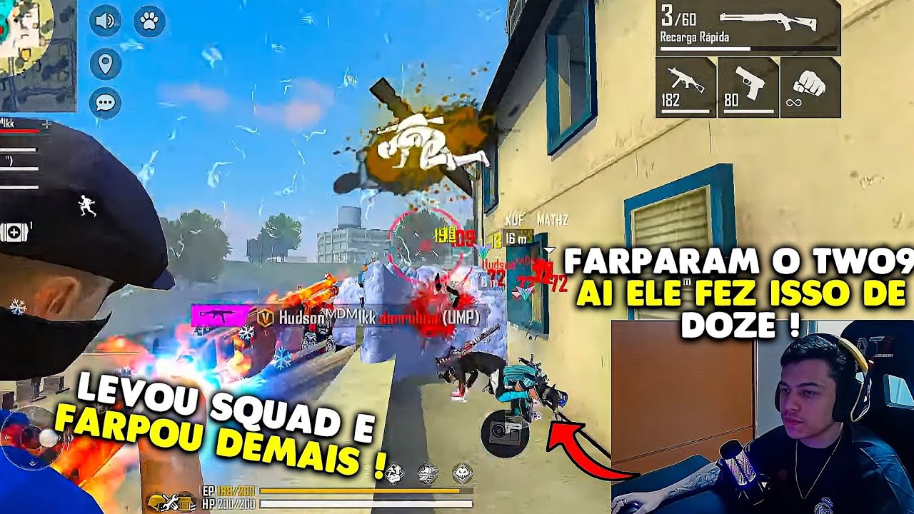 FARPARAM O TWO9 E ELE FAZ JOGADA DO ANO DE DOZE !! - 4v4 APOSTADO MAIS INSANO ! MUITAS FARPAS !!