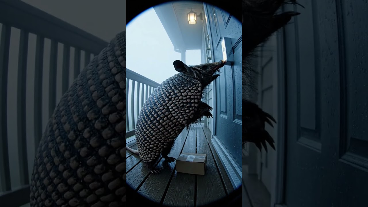 Take your parcel 📦 please#wildmail #doorbellcam #animaldelivery #funnyanimals #aivideos