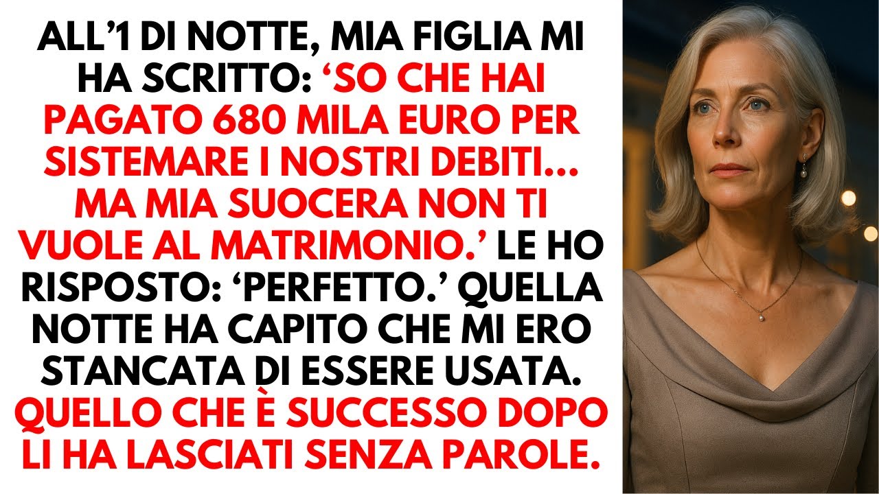 “Non venire al matrimonio, comanda mia suocera,” mi scrisse mia figlia dopo che pagai i suoi debiti.