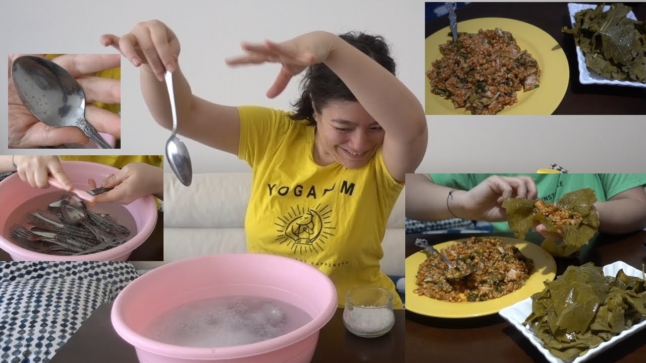 #Vlog Çİ DOLMA / KAŞIK ÇATALDAKİ PAS LEKELERİNİ ÇIKARMA TARİFİ !! ( Dudu Peri İçerir ) / Vegan