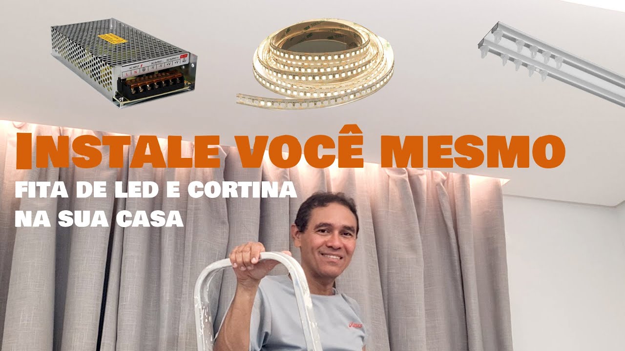Como instalar fita de led para seu cortineiro. Dica Top