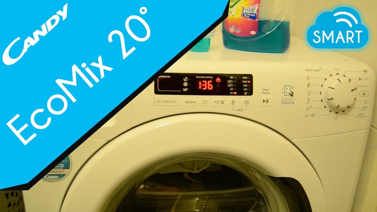 Candy SMART TOUCH washing machine - Eco Mix 20° wash cycle
