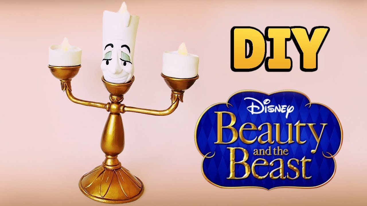 DIY: COMO FAZER UM LUMIÈRE de A BELA E A FERA em Biscuit (Beauty and the Beast Tutorial)