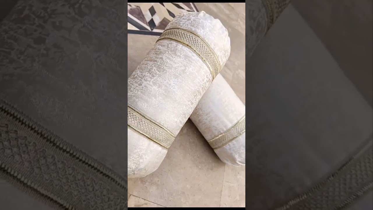 cushion cover idea|round cushion cover|upcycle old cushion|DIY bolster pillows|short|Viral| Yshorts|