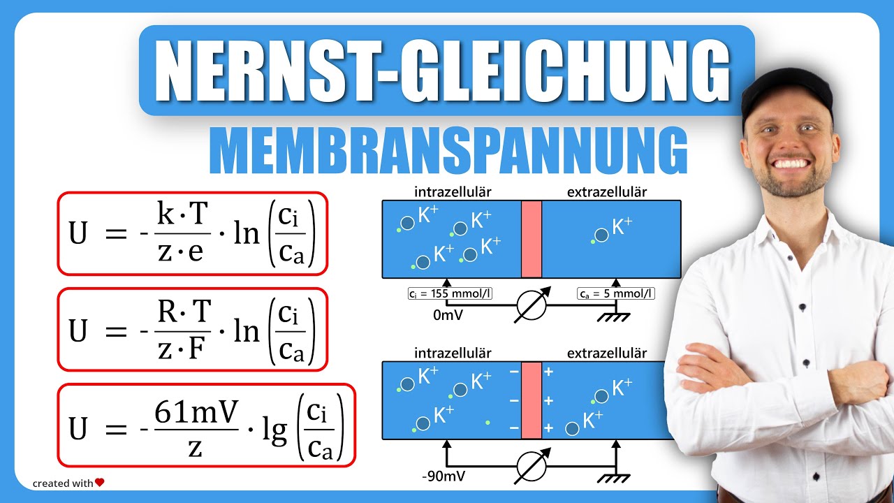 Nernst-Gleichung (Physiologie) - Membranspannung | Physikum M1 Übungsaufgaben