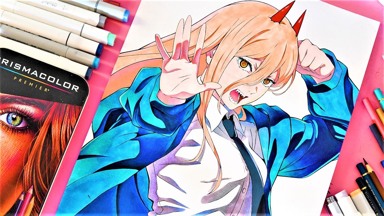 Drawing - POWER !! Chainsaw man【チェンソーマン】