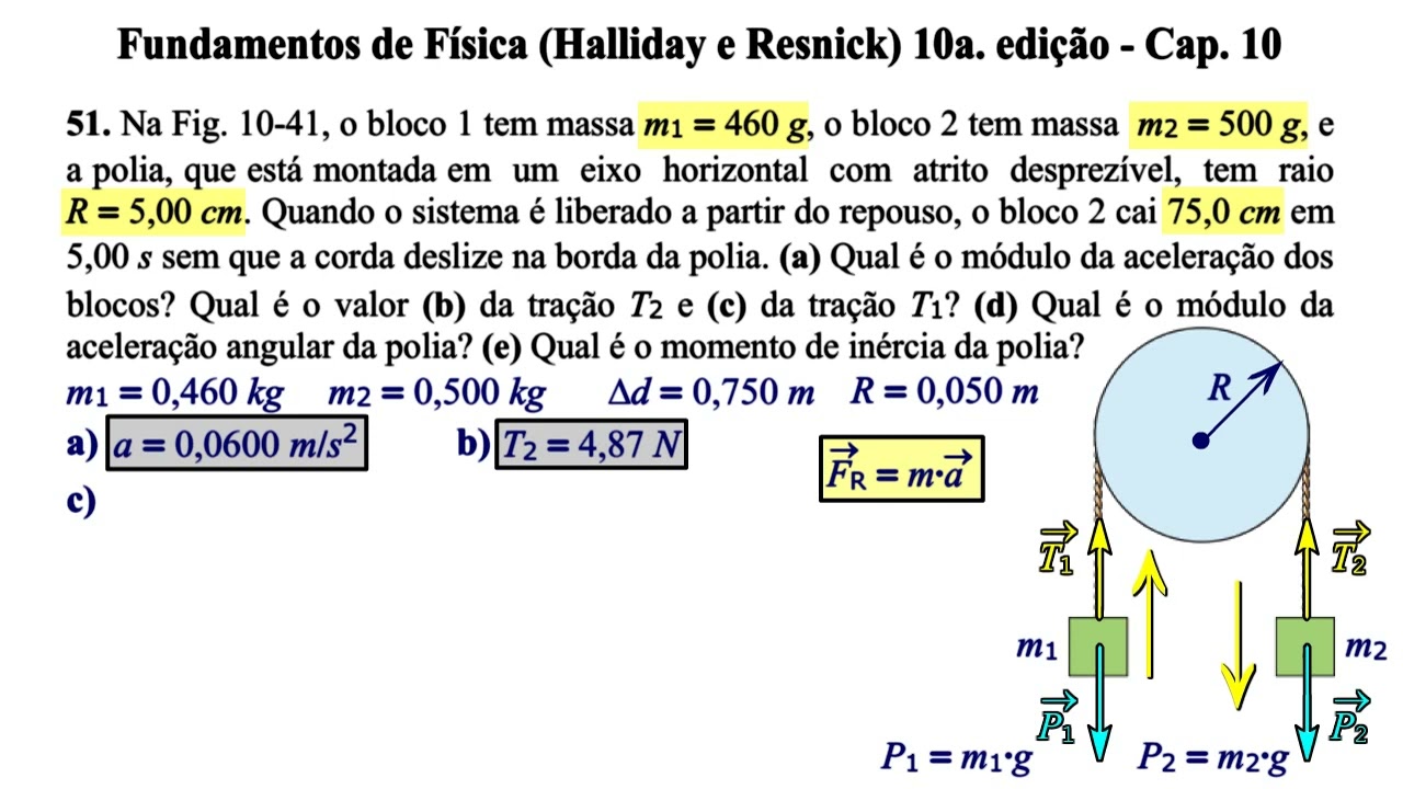 Aula 51 - Fundamentos de Física (Halliday e Resnick) 10a. Edição - Cap 10.