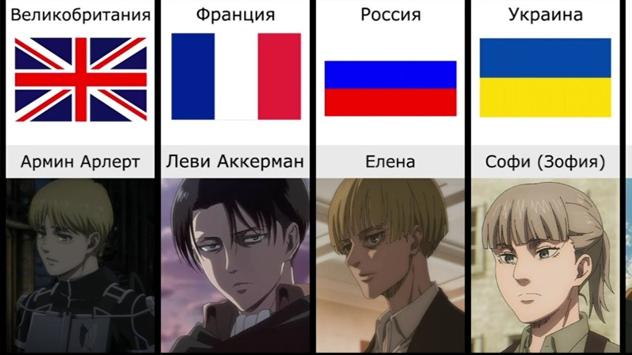 Персонажи Атаки Титанов и Их Национальности