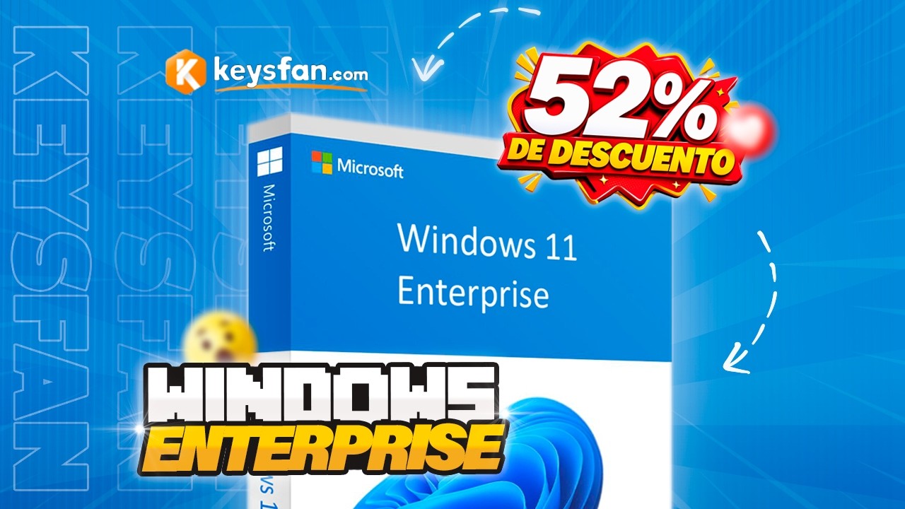 Compra Windows 11 Enterprise Con un 52% de descuento con KEYSFAN 🔑🔥