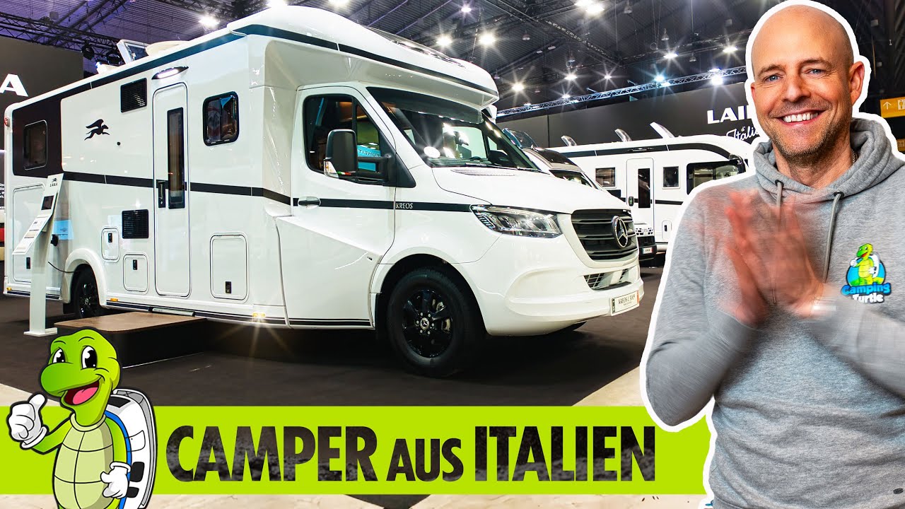MERCEDES WOHNMOBIL aus ITALIEN 🟩   🟥 2-teiliges RAUM-BAD | ⬆️ 2m Stehhöhe | Laika Kreos L 5009 MB