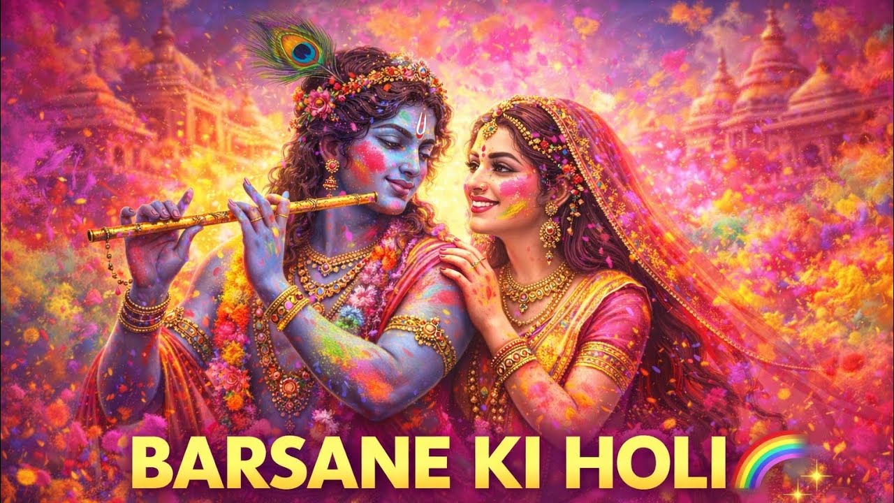 Barsane Ki Rang Dhara 🌸🌈 | Radha Krishna Holi Bhakti Song 2026 | Vrindavan Special | Suno AI Songs