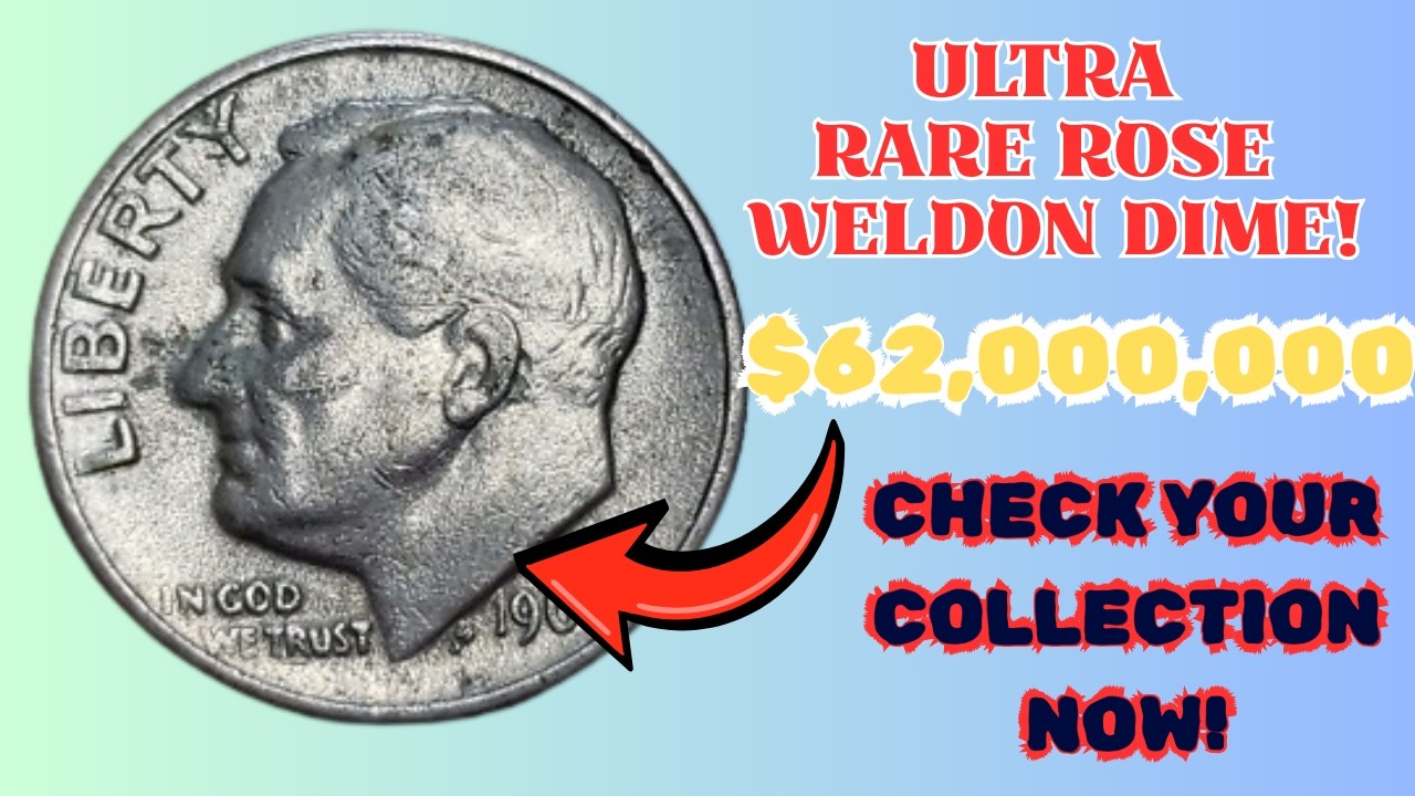 Ultra Rare Rose Weldon Dime Worth $55 Million & $62 Million — Lucky Owners Only! 🔥💰