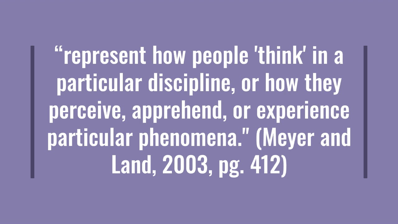 Threshold Concepts