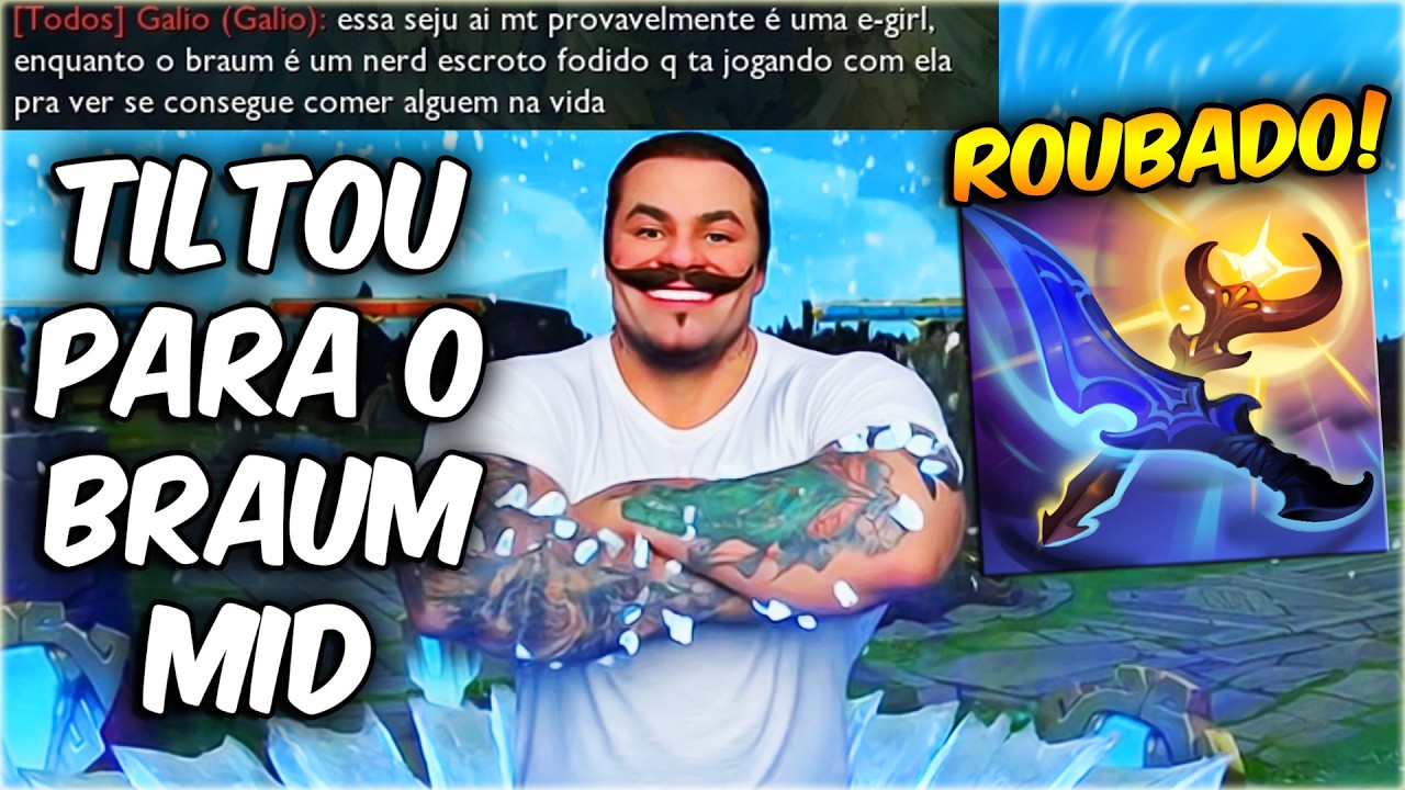 Meu Braum MID deixou o time inimigo MALUCO no chat