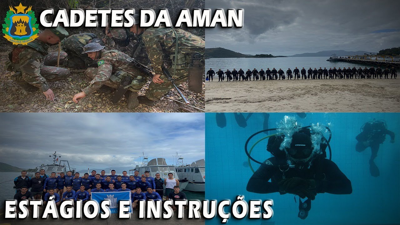 Cadetes em est&aacute;gios e instru&ccedil;&otilde;es