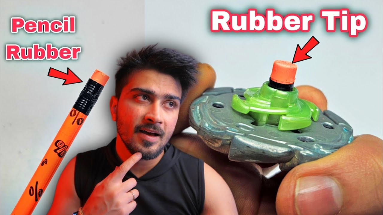Transforming Pencil Rubbers into High-Performance Beyblade Tips! | IB By Sunil