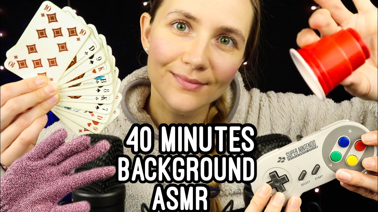 40 Minutes Background ASMR for Sleep, Studying, Relaxing, Gaming, Tingles, Cleaning, Reading