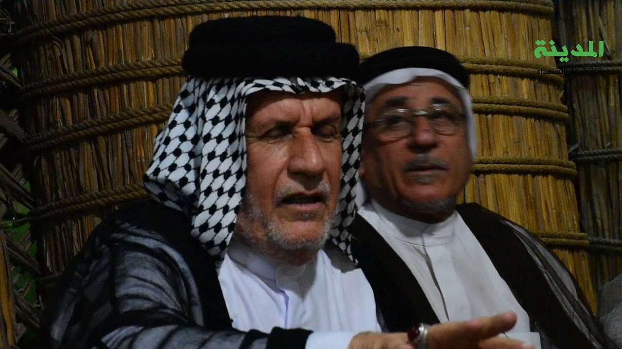 زيارة وجهاء قضاء المدينة وعز الدين سليم امع الناشطين المدنيين الي مضيف الشيخ محمد كامل حنون المنصوري