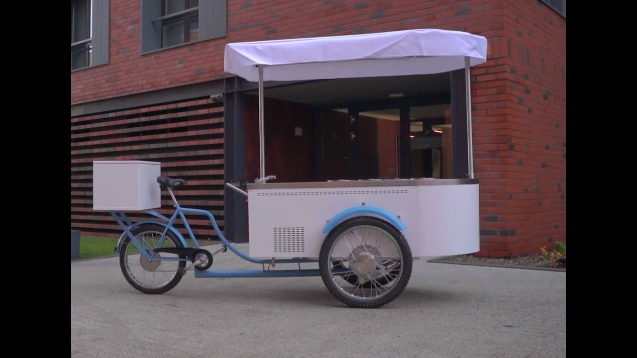 Fahrrad für den ambulanten Eisverkauf / Gelato