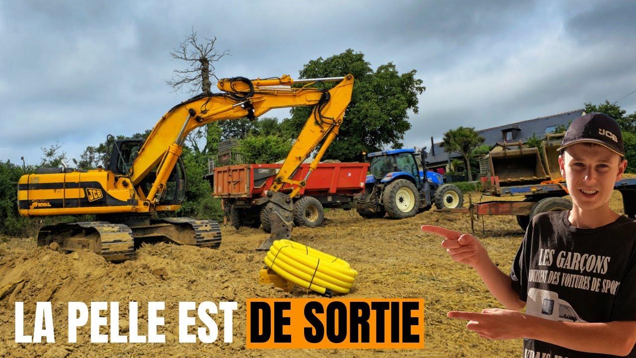 Réparation d'un drain+Chaux et Bois