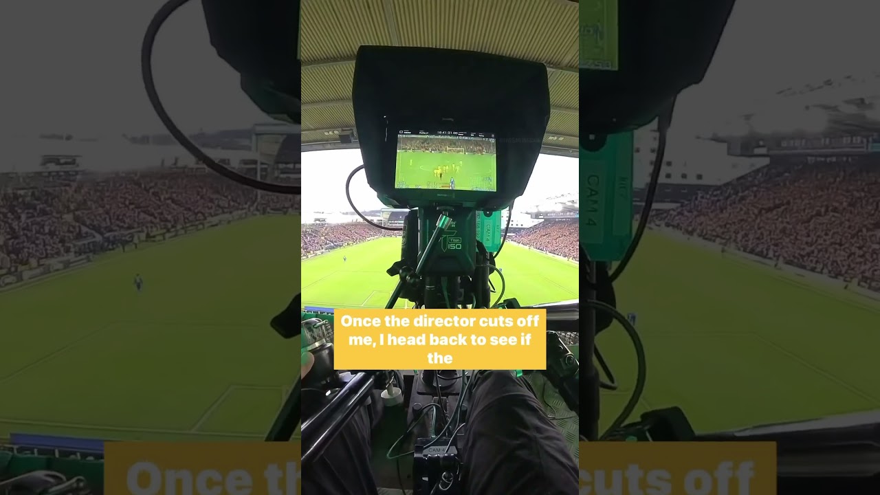 Camera operator POV - Norwich Score! #broadcast #cameraman #football #behindthescences