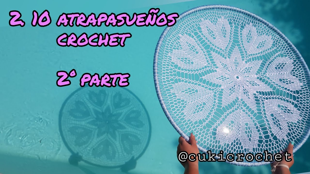 Cómo tejer CARPETA / MANDALA / ATRAPASUEÑOS  a crochet. 70 cm DE DIAMETRO. 2.10 -- 2º PARTE
