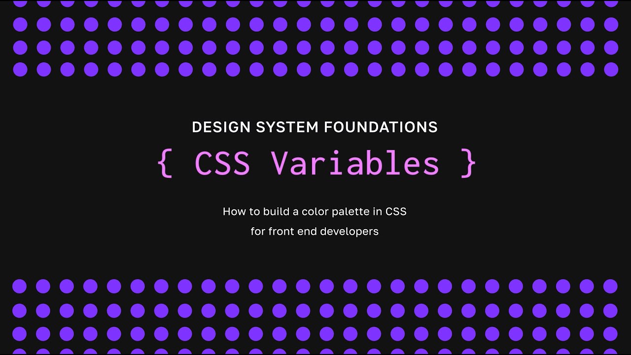 Design System Color Palette with CSS Variables