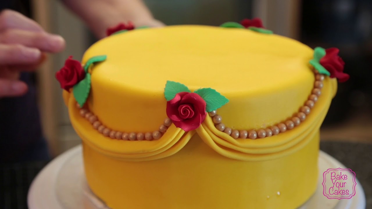 BYC - Beauty and the Beast Cake Covering and Decorating