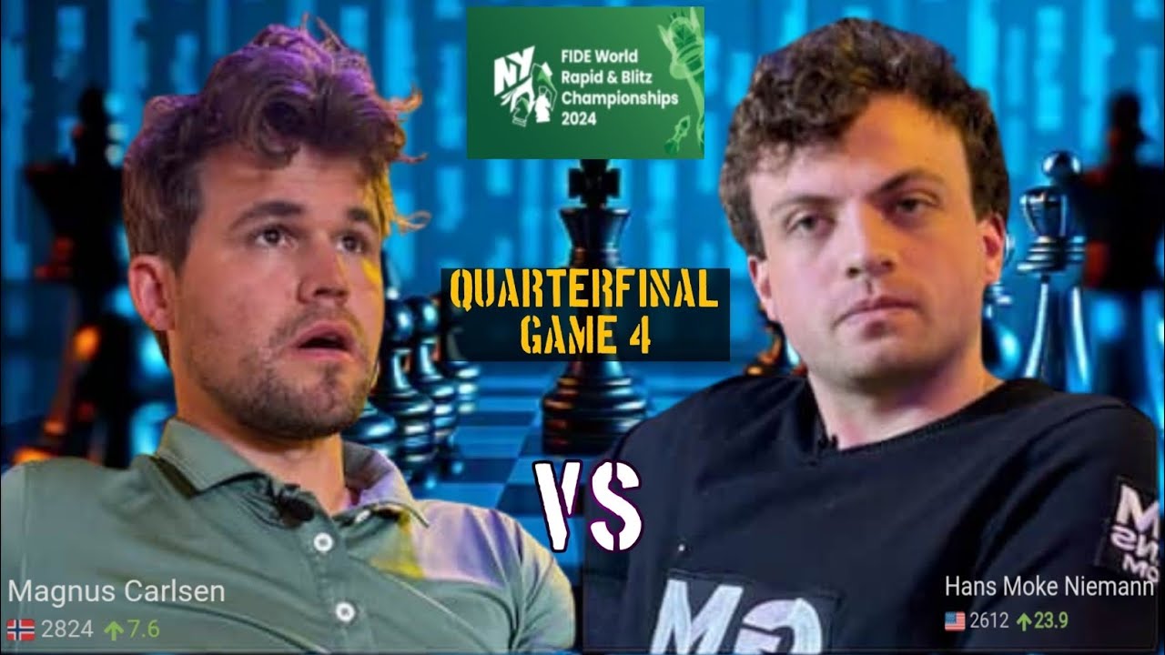QuarterFinal!! Hans Niemann vs Magnus Carlsen in FIDE World Rapid Blitz Championship