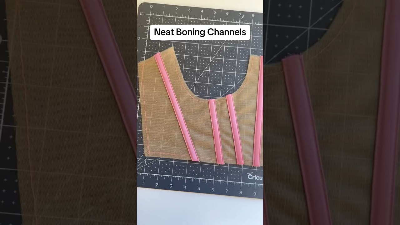 How to make boning channels for corsets and bustiers #corset #corsettutorial #shorts