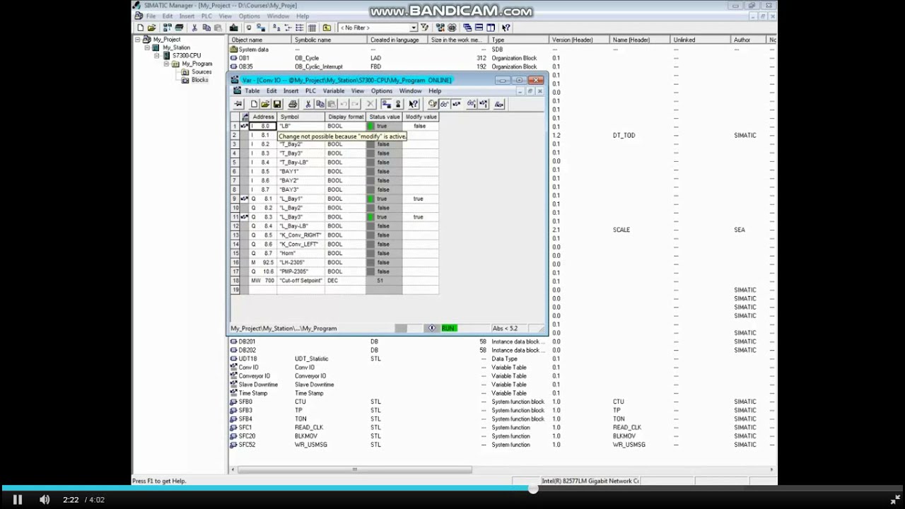 How To Permanently Modify Function of The Variable table In Simatic Manager # VAT - 4 Of 4