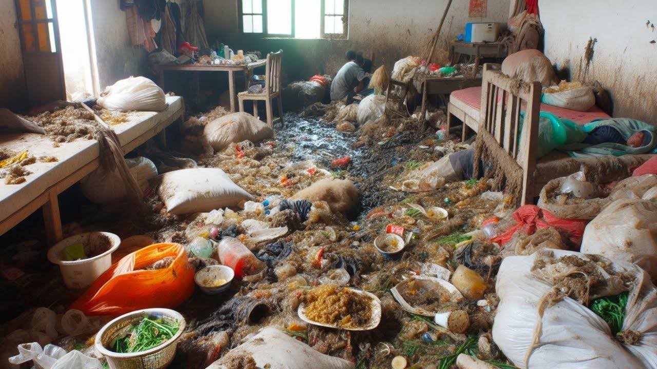 😱This Homeless Old Man Is So Pitiful😭We Will Help Him Clean Up