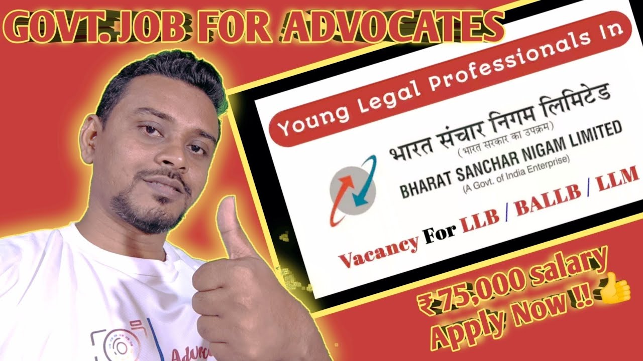 Young legal professionals in Bsnl recruitment 2022 | Legal vacancy 2022 | llb jobs 2022