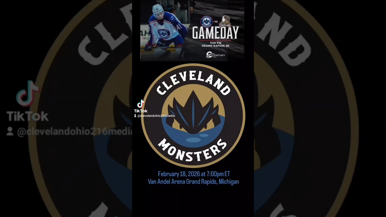 Cleveland Monsters at Grand Rapids Griffins AHL Hockey Game Today Live Sports #gomonsters #hockey
