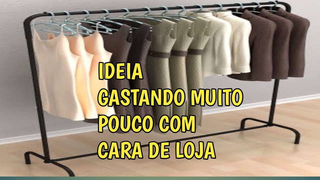 ARARA DE ROUPAS UTILIZANDO CABOS DE VASSOURAS. #viral #ideas #dicas #varal