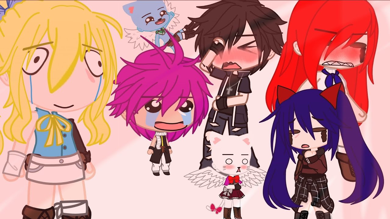 Fairy tail reacts to ships//Nalu, Jerza, Gruvia, Happy x Clara//Short sry...