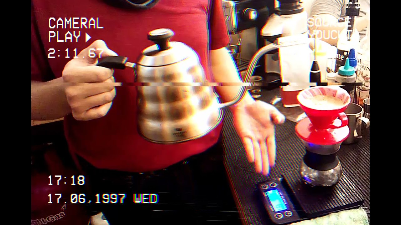 Slow making a Manual Brew Coffee V60