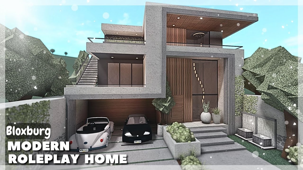 BLOXBURG: Modern Roleplay Home Speedbuild | Roblox House Build