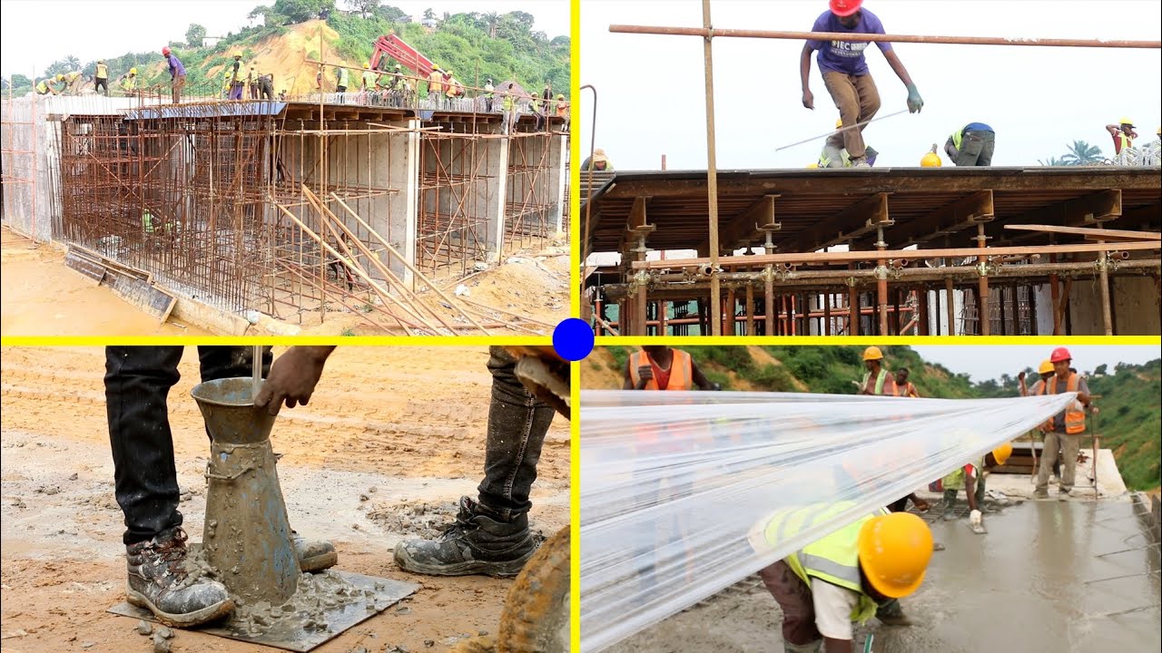 KINSHASA : AVANT LA DERNIÈRE PHRASE DE LA CONSTRUCTION DU DALOT À 4 PERTUIS. BONNE ÉVOLUTION TRAVAUX