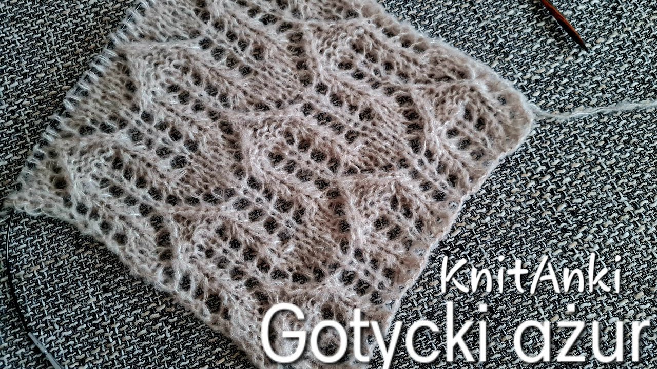 Gotycki ażur+schemat #knitanki #druty #nadrutach #knitting #knittingpattern #stricken