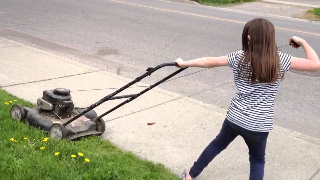 Kaylee Starts the Lawnmower #blenheimontario