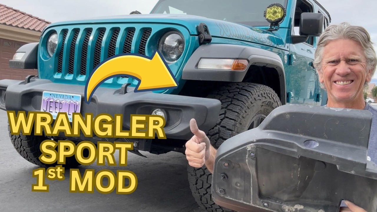 Простая модификация для Jeep Wrangler Sport (первая модификация): удаление панели, закрывающей ба...