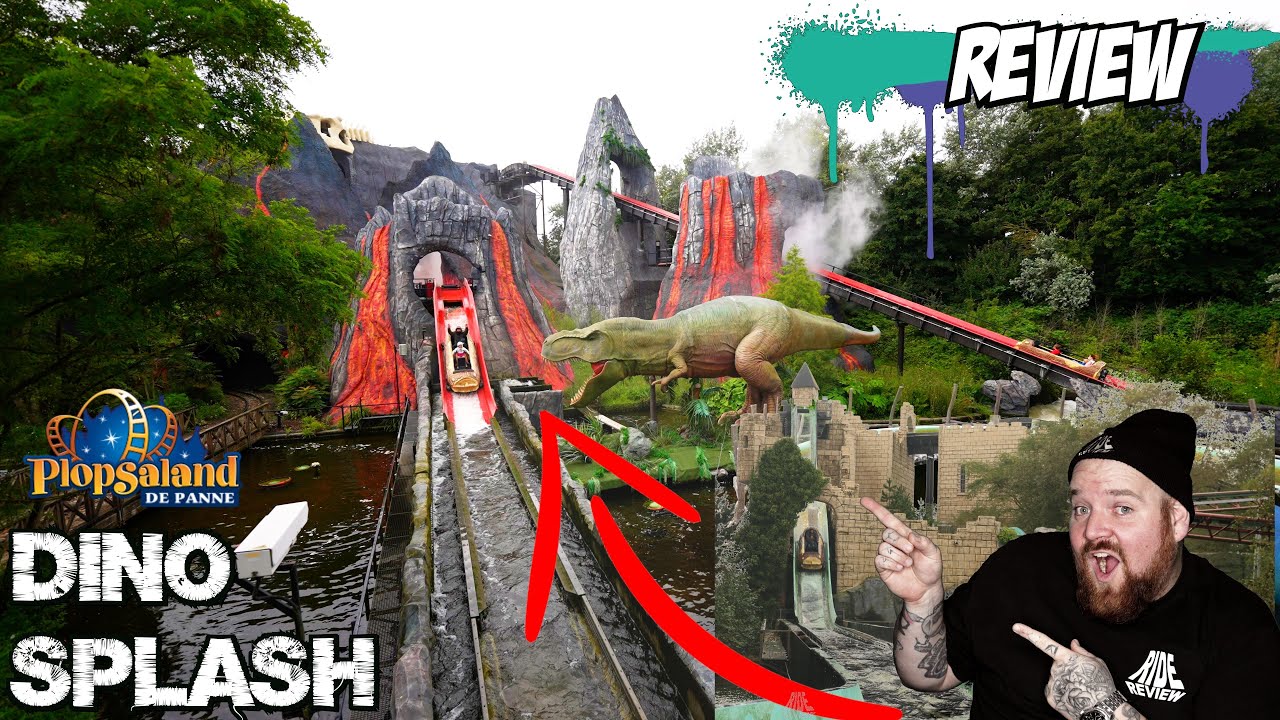 Im Boot den Lavafluss hinab! - Richtig schicke Wasserbahn im Freizeitpark - Plopsaland - Dino Splash