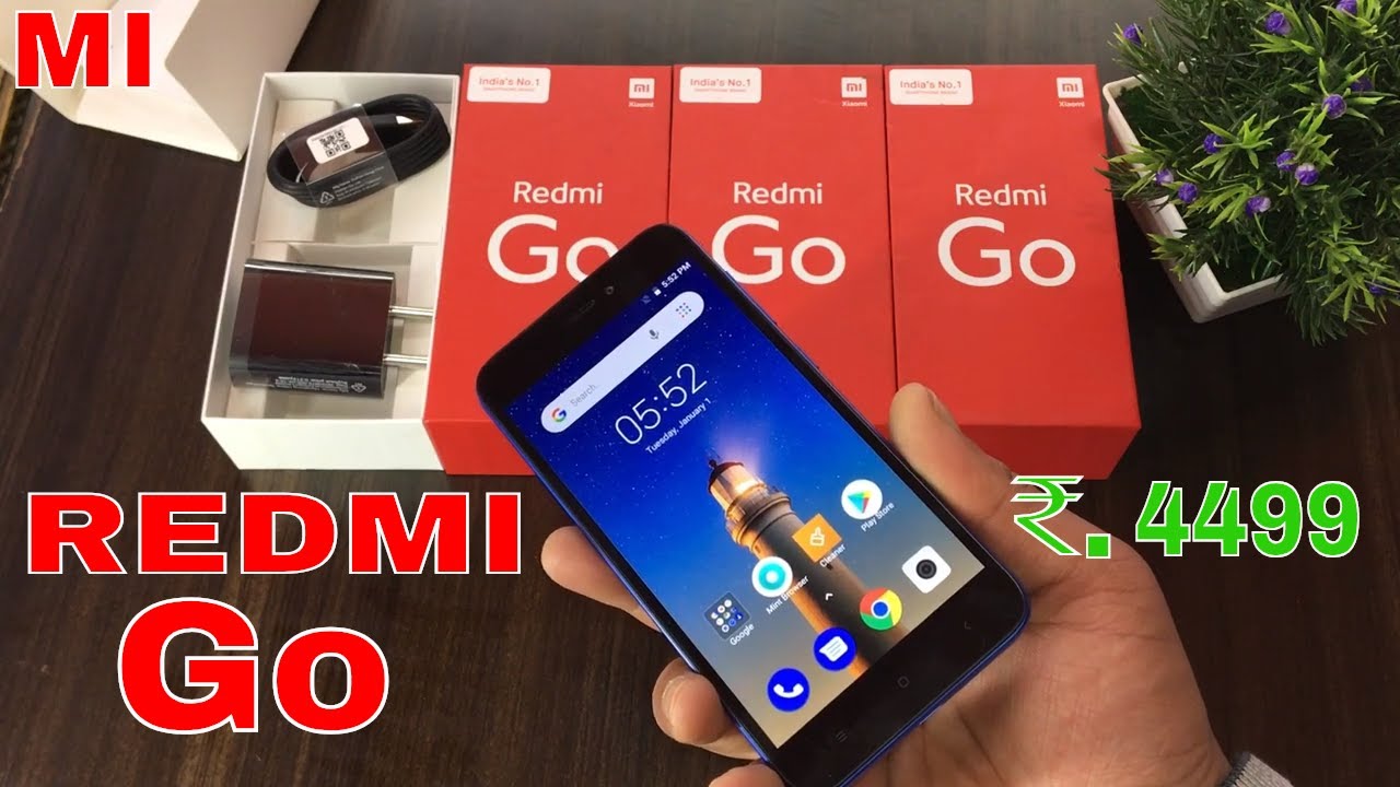 Redmi Go Blue  Unboxing Review and Camera test in Hindi