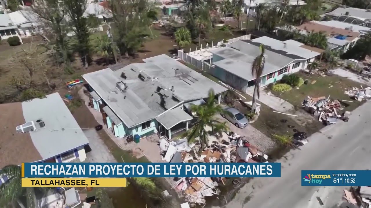 Rechazan proyecto de ley por huracanes en Florida
