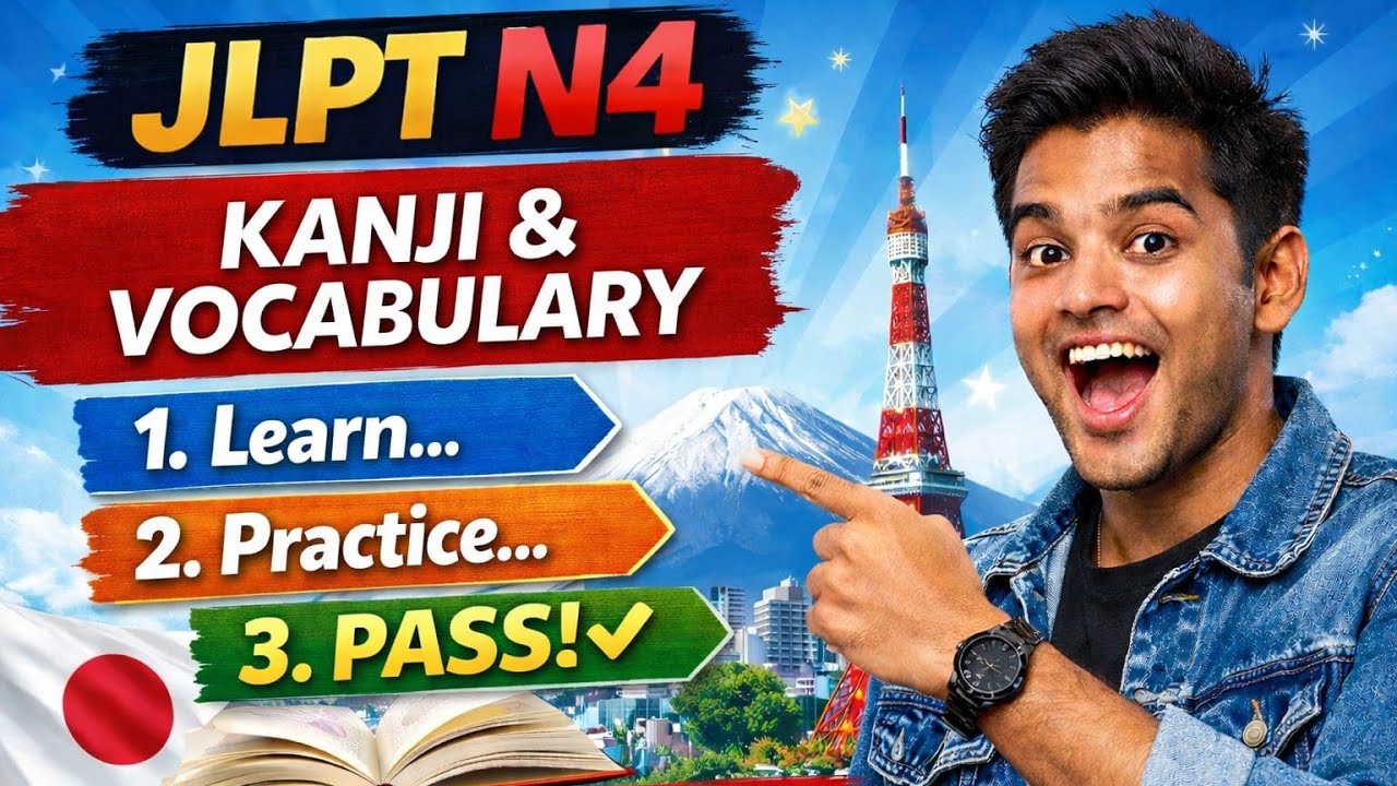 JLPT N4 Kanji & Vocabulary Sinhala Lesson | Japanese Exam Preparation 2026