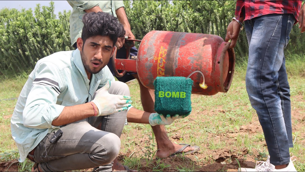 Big VIP BOMB vs gas cylinder powerful experiment
