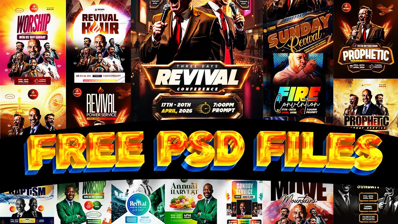 FREE PSD Church Flyer Files - Fully Editable | WORD: Jesus is coming again!