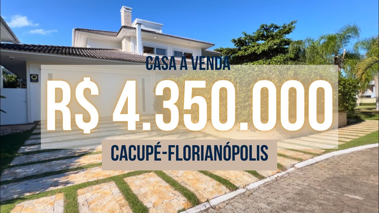 CACUPÉ - FLORIANÓPOLIS: Casa de Luxo em condomínio Exclusivo à Venda!